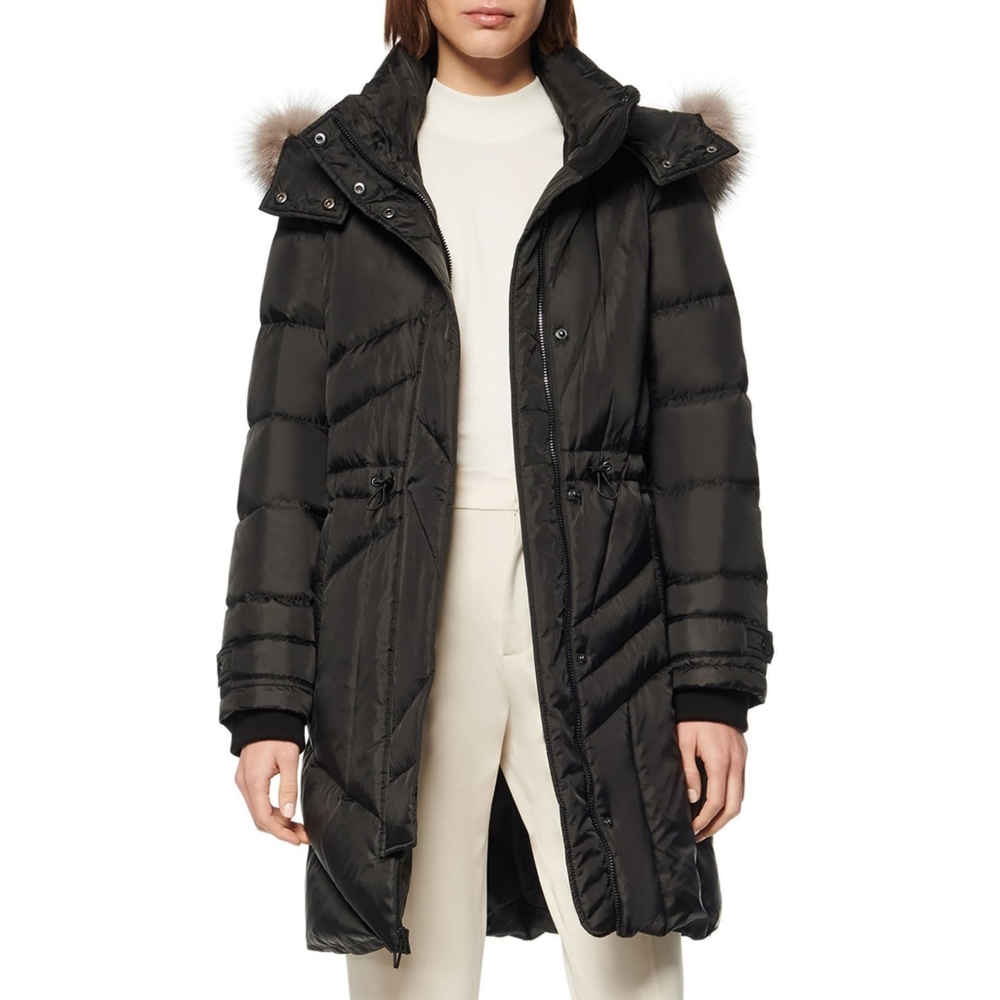Andrew Marc Genuine Fox Fur Trimmed Parka